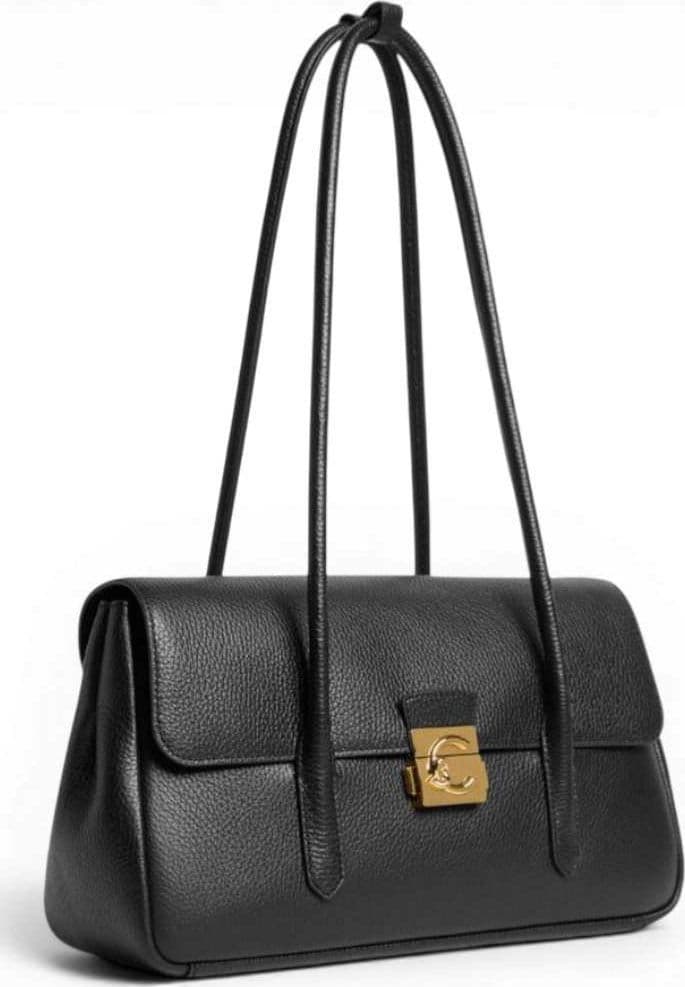 COCCINELLE Coccinelle Borsa a spalla C-Me Lock Large Donna Noir in Pelle grana - 4