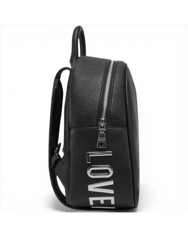 Love Moschino  Zaino Grs Donna Nero e Argento in Eco-pelle - 5