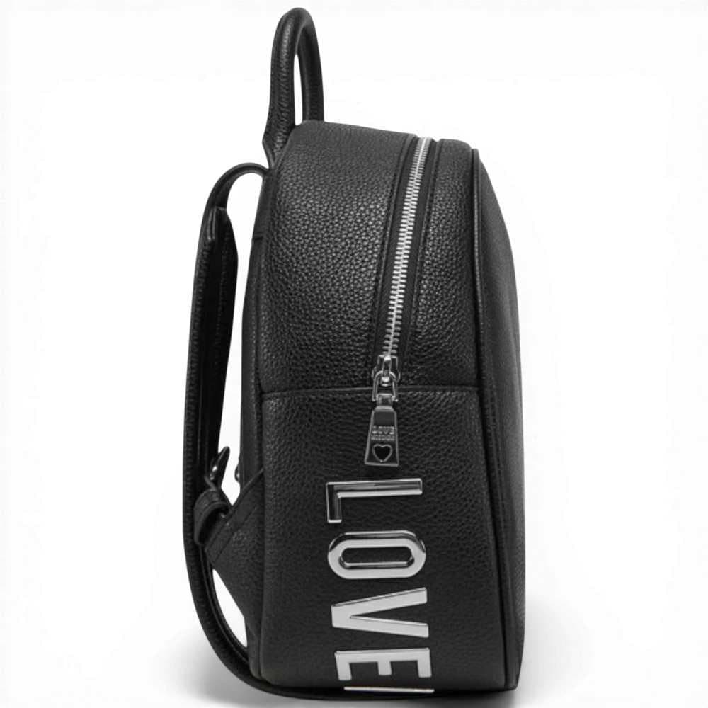 Love Moschino  Zaino Grs Donna Nero e Argento in Eco-pelle - 6