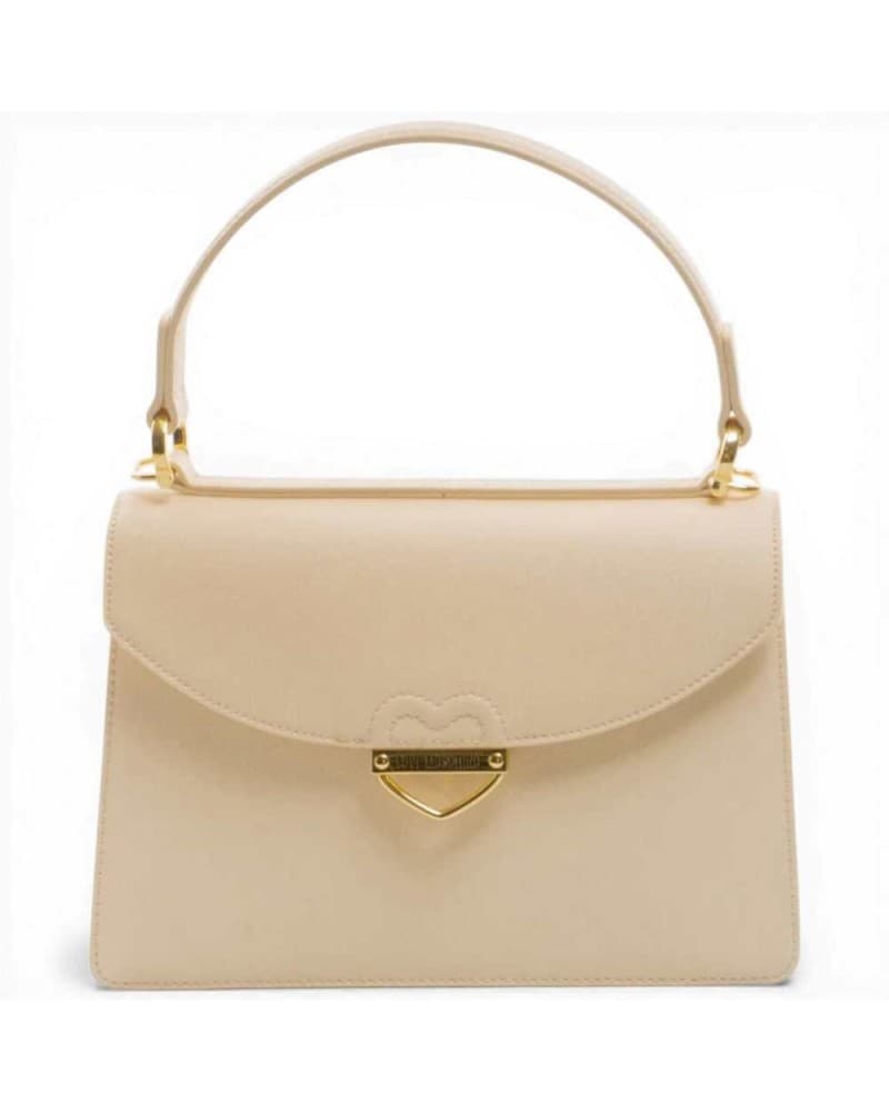 Love Moschino  Borsa a mano Logo Zip Donna Avorio in Eco-pelle - 9