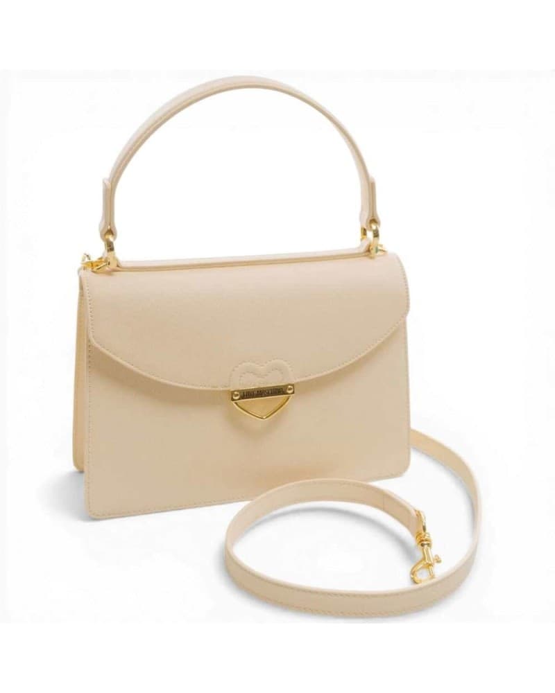 Love Moschino  Borsa a mano Logo Zip Donna Avorio in Eco-pelle - 3