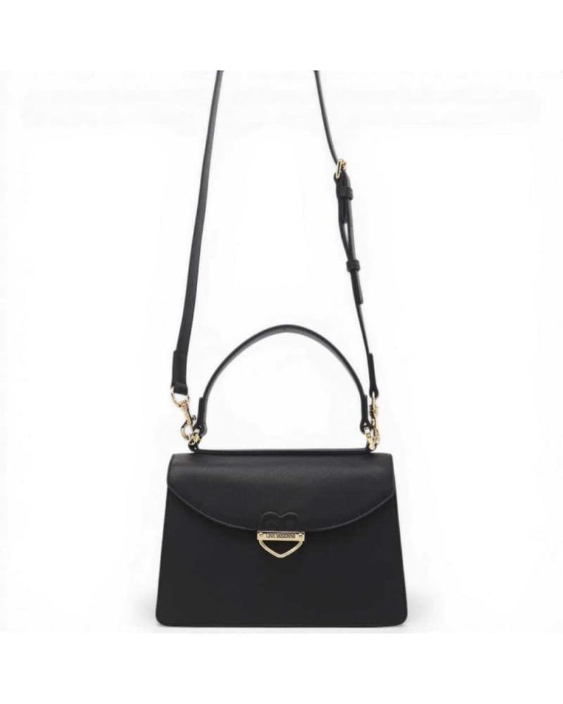 Love Moschino  Borsa a mano Logo Zip Donna Nero in Eco-pelle - 9