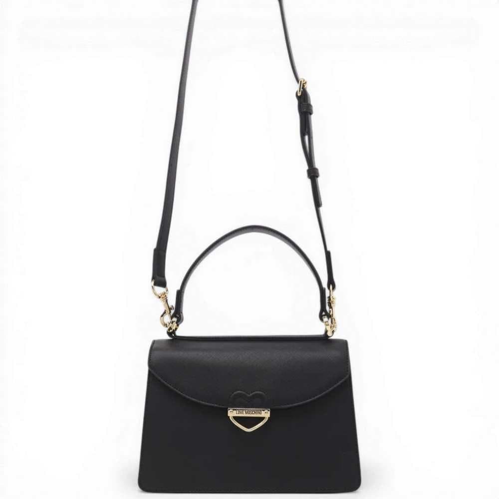 Love Moschino  Borsa a mano Logo Zip Donna Nero in Eco-pelle - 2