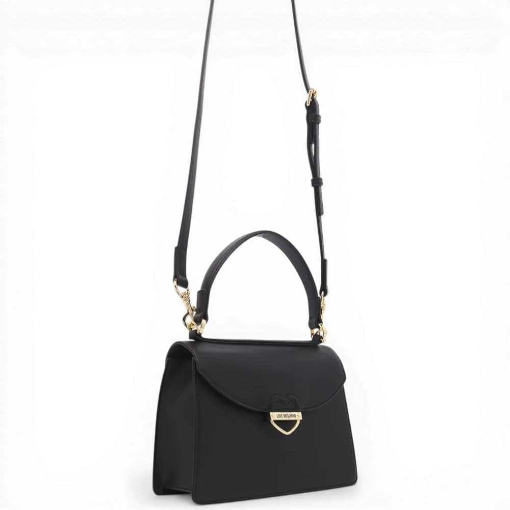 Love Moschino  Borsa a mano Logo Zip Donna Nero in Eco-pelle - 6