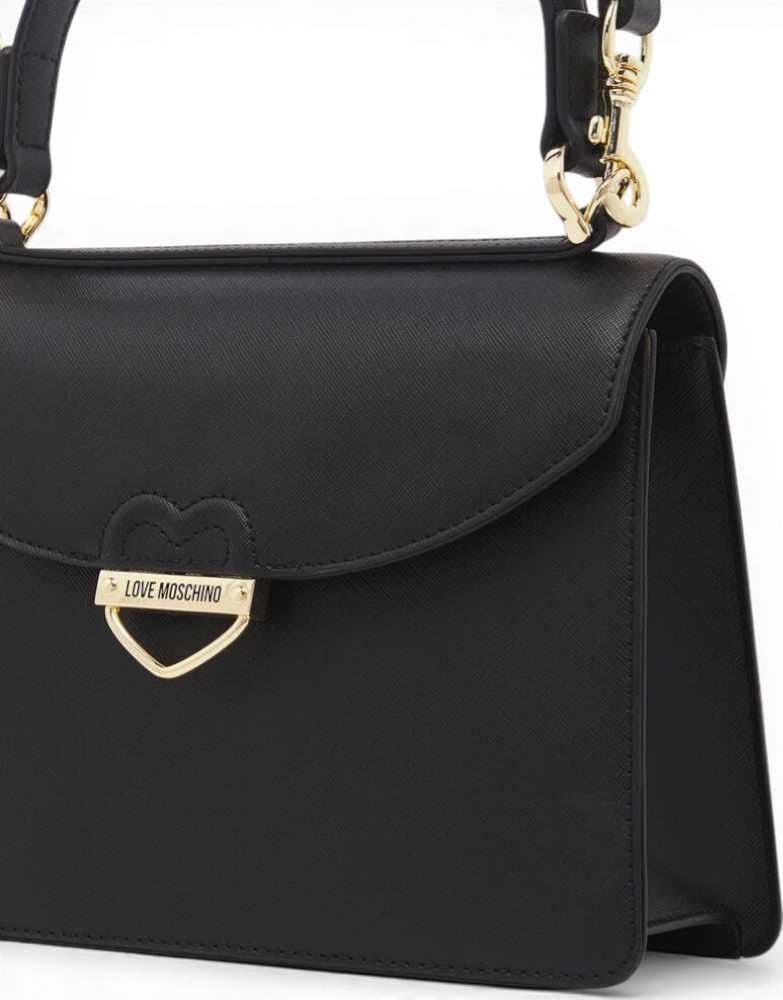 Love Moschino  Borsa a mano Logo Zip Donna Nero in Eco-pelle - 8