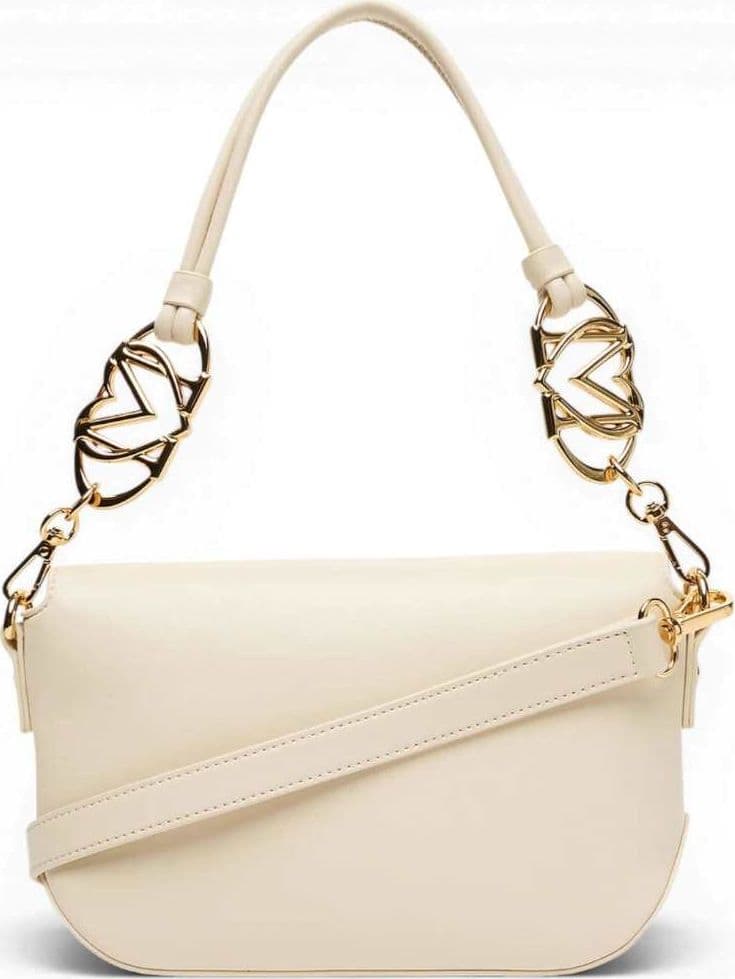 Love Moschino  Borsa a spalla Logo Pearl Donna Avorio in Eco-pelle - 6