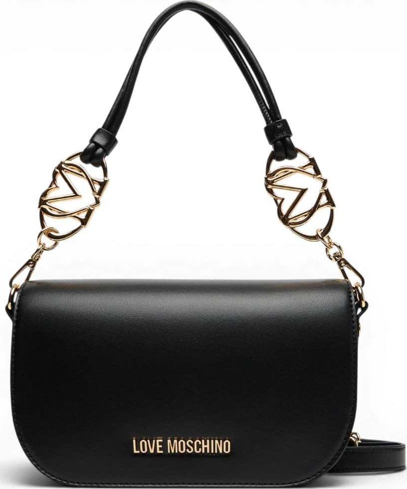 Love Moschino  Borsa a spalla Logo Pearl Donna Nero in Eco-pelle - 2