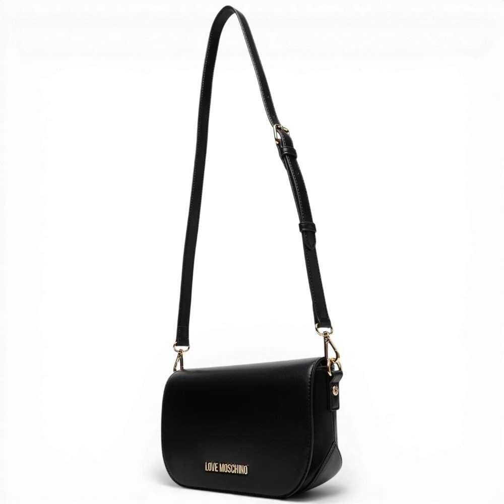 Love Moschino  Borsa a spalla Logo Pearl Donna Nero in Eco-pelle - 8