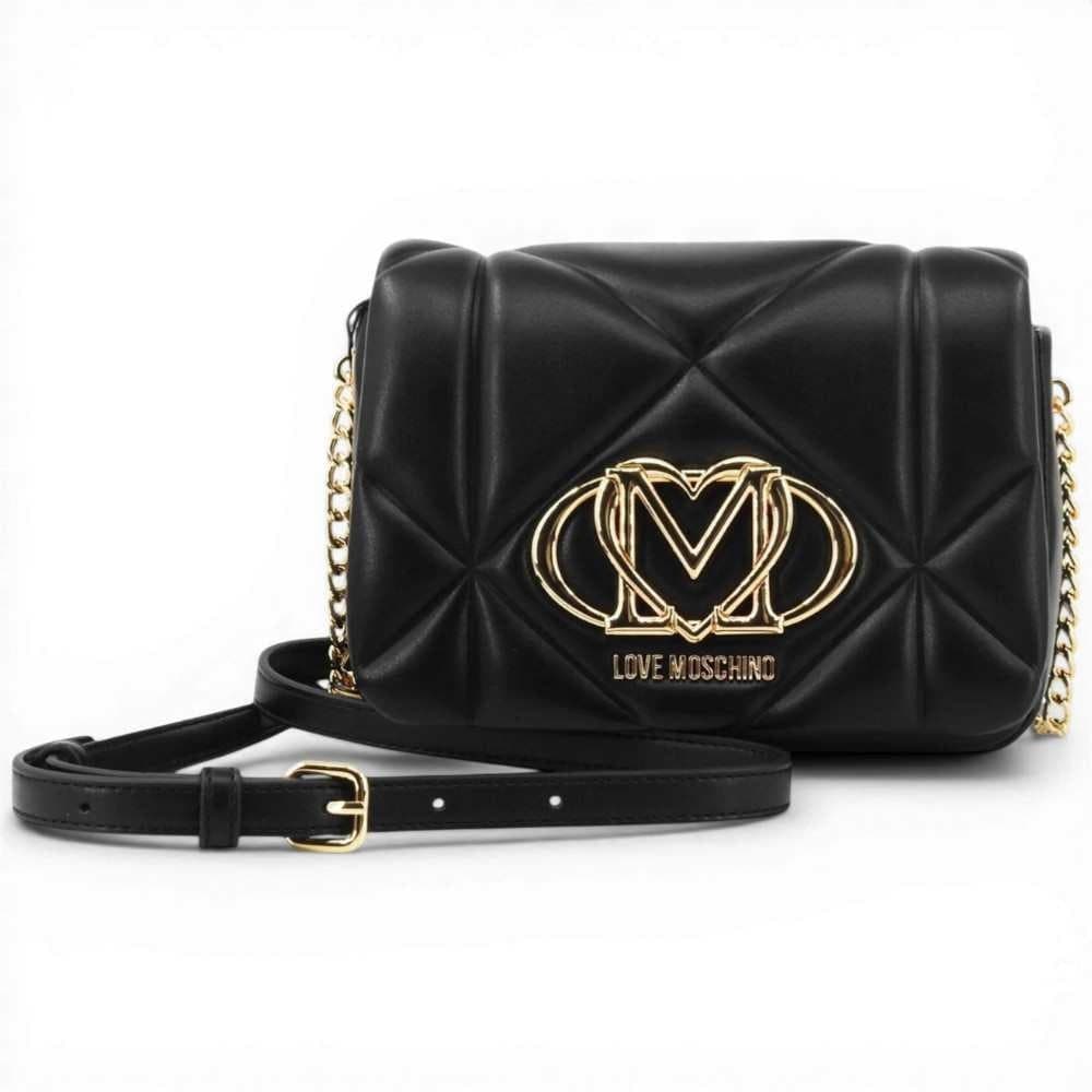 Love Moschino  Borsa a tracolla Embossed Heart Donna Nero in Eco-pelle - 2