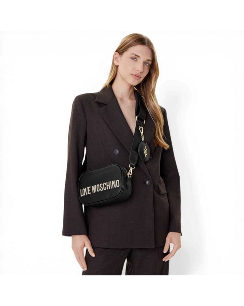 Love Moschino  Borsa a tracolla Grs Donna Nero in Eco-pelle - 3