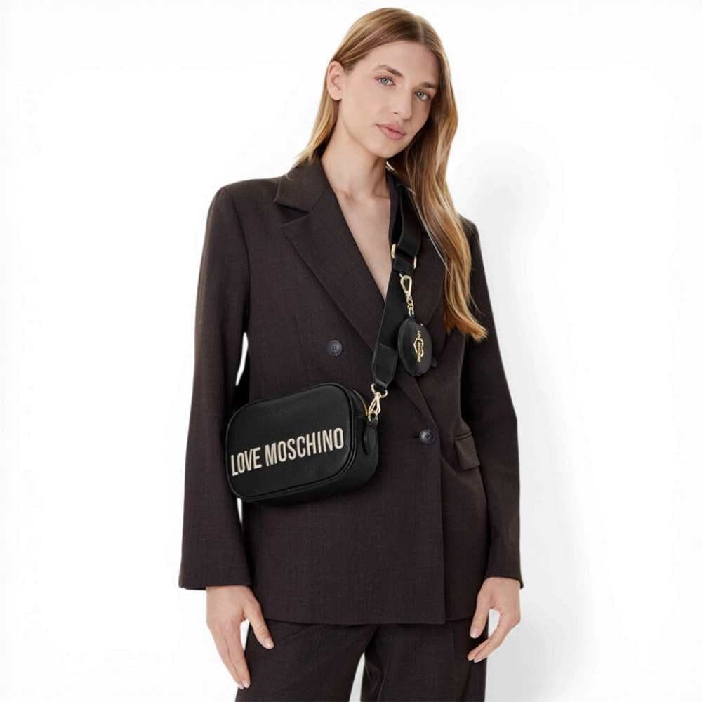 Love Moschino  Borsa a tracolla Grs Donna Nero in Eco-pelle - 4