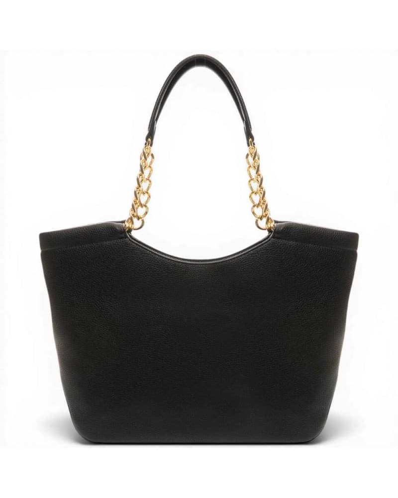 Love Moschino  Borsa shopping Grs Donna Nero e Oro in Eco-pelle - 7