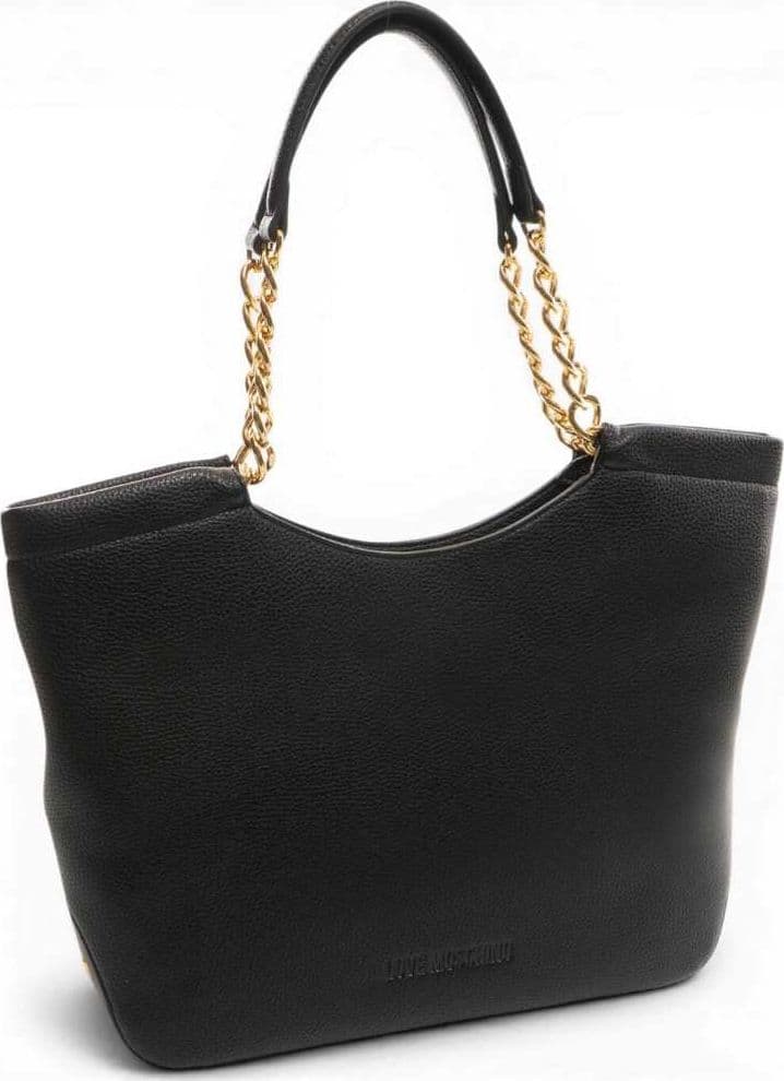 Love Moschino  Borsa shopping Grs Donna Nero e Oro in Eco-pelle - 4