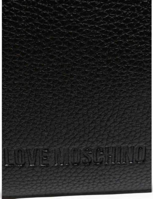 Love Moschino  Borsa shopping Grs Donna Nero e Oro in Eco-pelle - 5