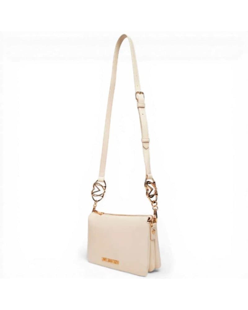Love Moschino  Borsa shopping Logo Pearl Donna Avorio in Eco-pelle - 5