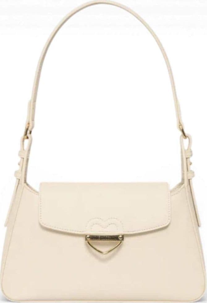 Love Moschino  Borsa shopping Logo Zip Donna Avorio in Eco-pelle - 2