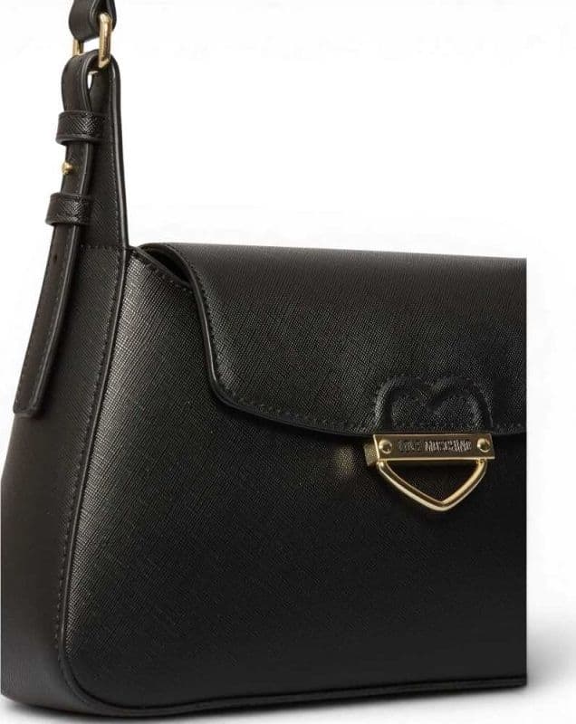 Love Moschino  Borsa shopping Logo Zip Donna Nero in Eco-pelle - 5