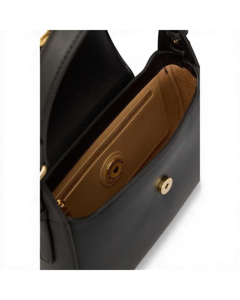Love Moschino  Borsa shopping Logo Zip Donna Nero in Eco-pelle - 7