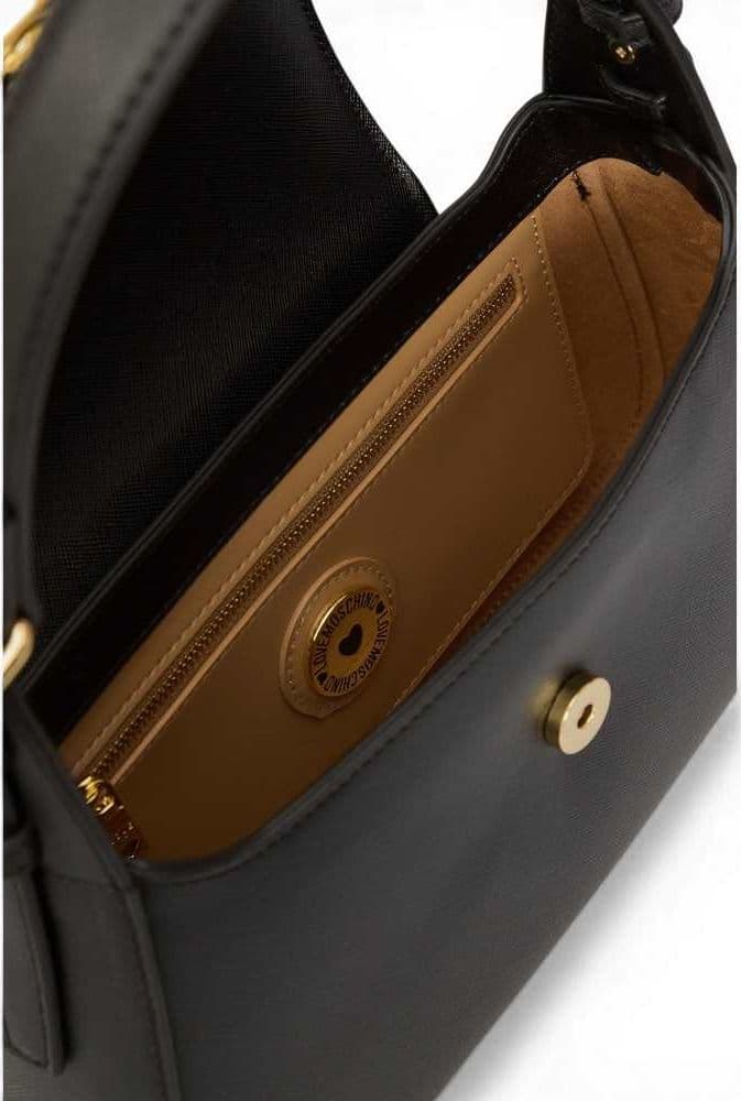 Love Moschino  Borsa shopping Logo Zip Donna Nero in Eco-pelle - 8
