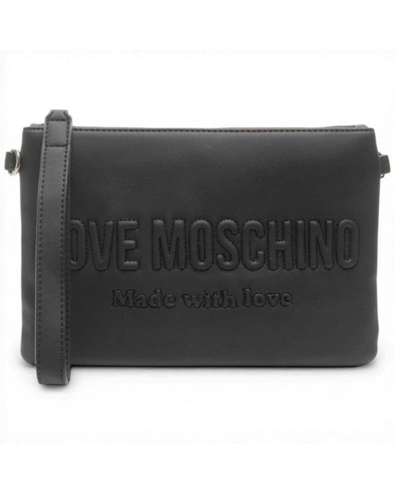 Love Moschino  Pochette Signature Love Donna Nero in Eco-pelle - 9