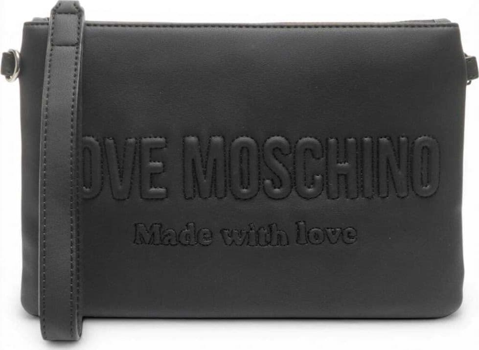 Love Moschino  Pochette Signature Love Donna Nero in Eco-pelle - 2