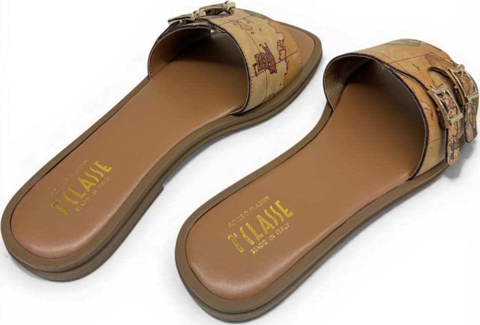 ALVIERO MARTINI 1 CLASSE Alviero Martini 1 Classe Slipper Geo Classic Donna Naturale Taglia 36 - 4