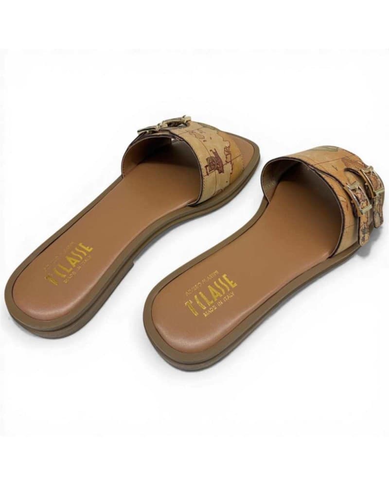 ALVIERO MARTINI 1 CLASSE Alviero Martini 1 Classe Slipper Geo Classic Donna Naturale Taglia 38 - 3