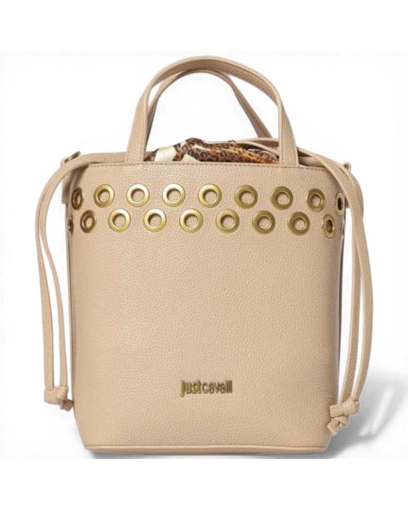JUST CAVALLI Just cavalli Borsa a mano Foulard Eyelets Donna Naturale in Similpelle - 9