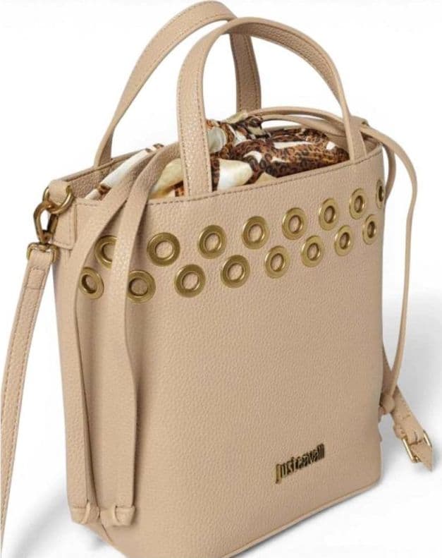 JUST CAVALLI Just cavalli Borsa a mano Foulard Eyelets Donna Naturale in Similpelle - 5