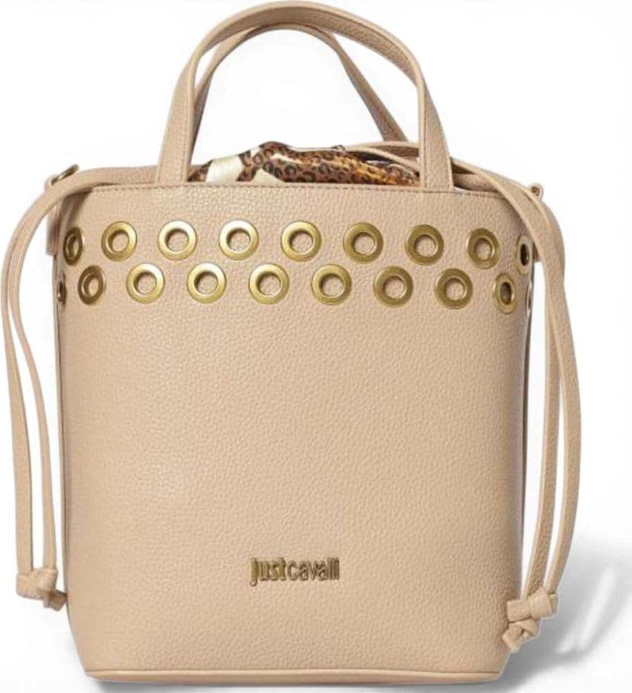 JUST CAVALLI Just cavalli Borsa a mano Foulard Eyelets Donna Naturale in Similpelle - 8