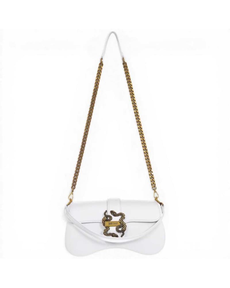 JUST CAVALLI Just Cavalli Borsa a spalla Iconic Snakes Donna White in Pelle Sintetica - 9