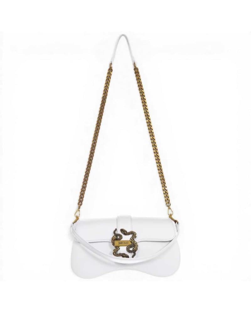 JUST CAVALLI Just Cavalli Borsa a spalla Iconic Snakes Donna White in Pelle Sintetica - 5