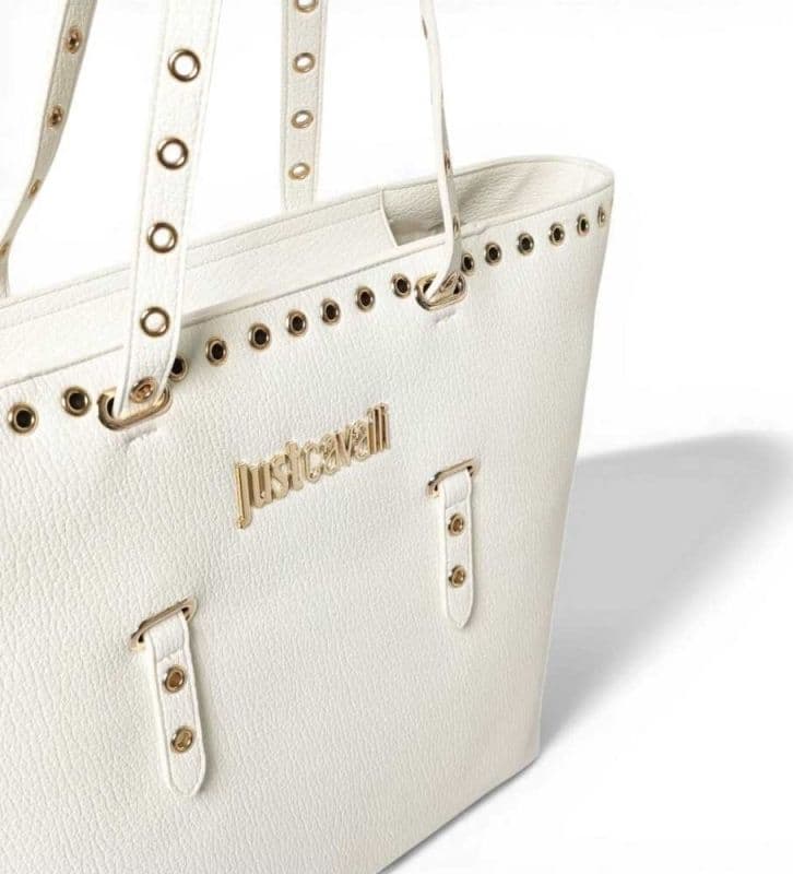 JUST CAVALLI Just cavalli Borsa shopping JC Mini Eyelets Donna Bianco in Similpelle - 5