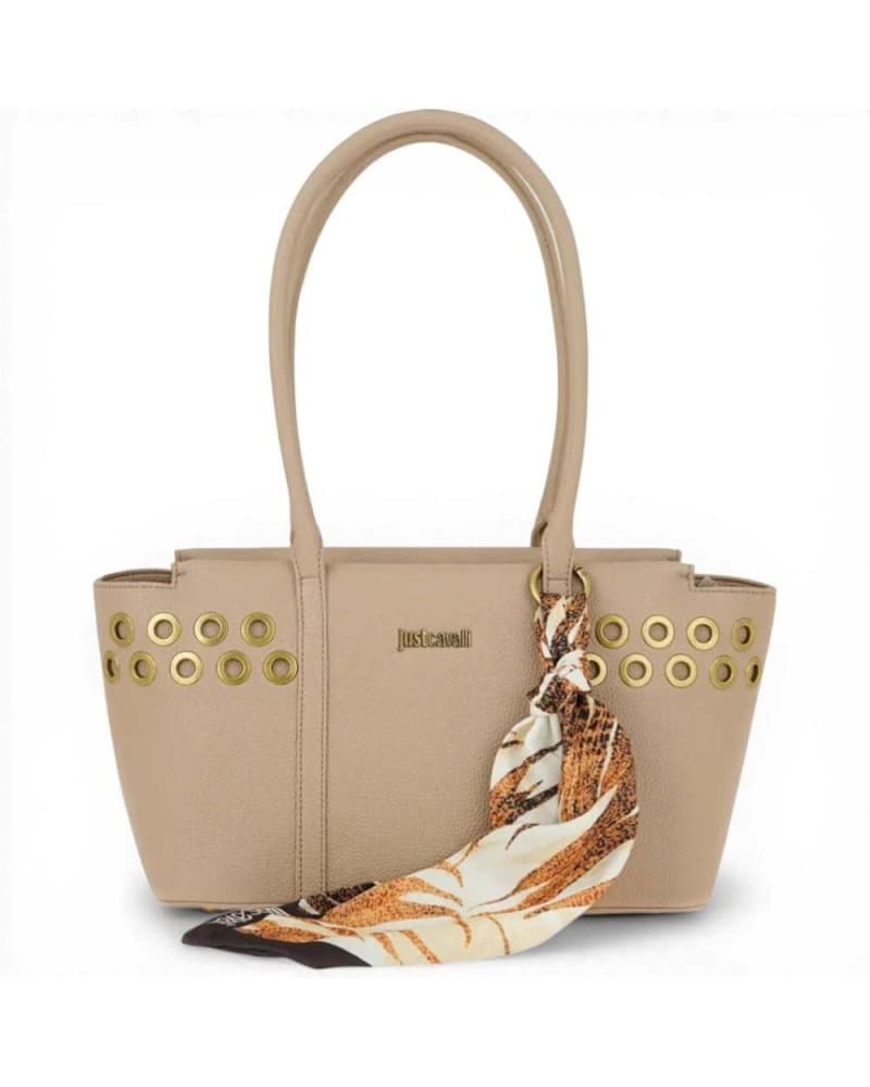 JUST CAVALLI Just cavalli Borsa Tote Foulard Eyelets Donna Naturale in Similpelle - 7