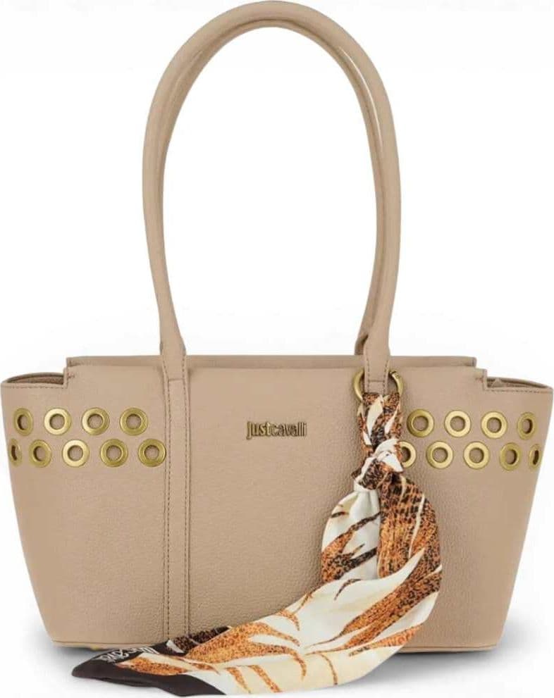 JUST CAVALLI Just cavalli Borsa Tote Foulard Eyelets Donna Naturale in Similpelle - 2