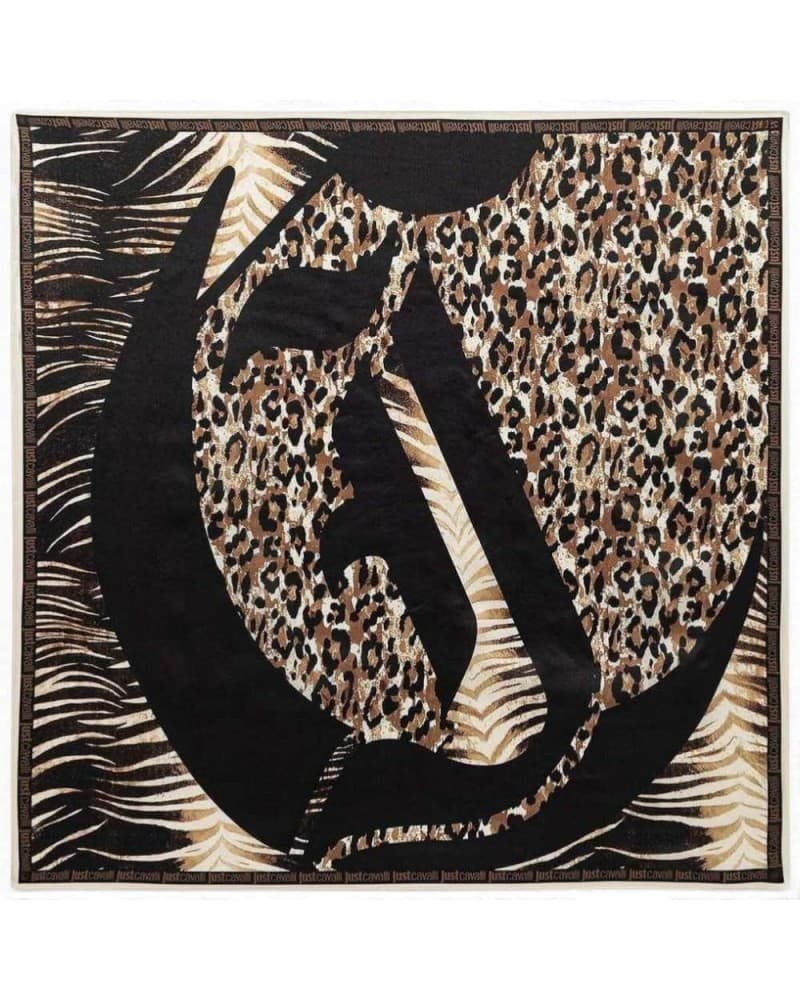 JUST CAVALLI Just cavalli Foulard JC Print Seasonal Donna Animalier in Seta - 7