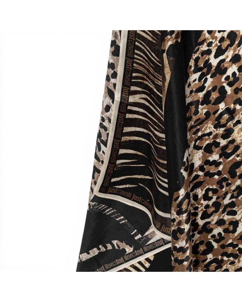 JUST CAVALLI Just cavalli Foulard JC Print Seasonal Donna Animalier in Seta - 3
