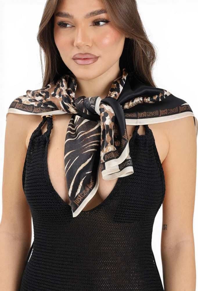 JUST CAVALLI Just cavalli Foulard JC Print Seasonal Donna Animalier in Seta - 6