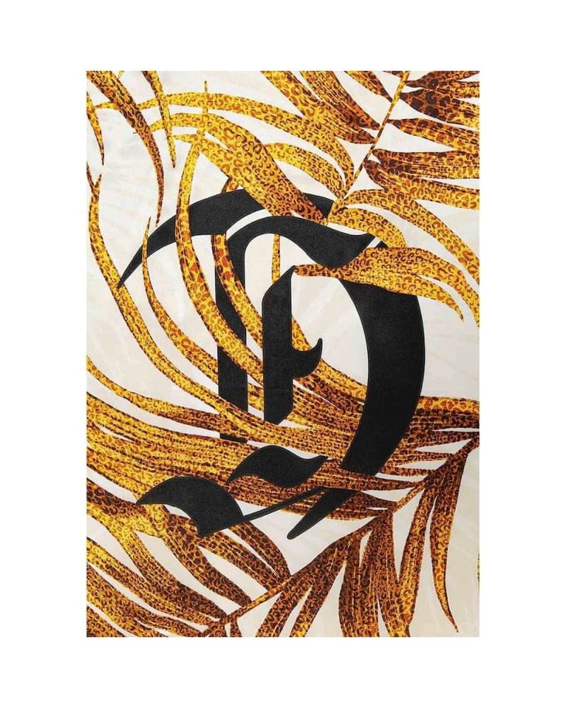 JUST CAVALLI Just cavalli Foulard JC Print Seasonal Donna Oro in Seta - 3