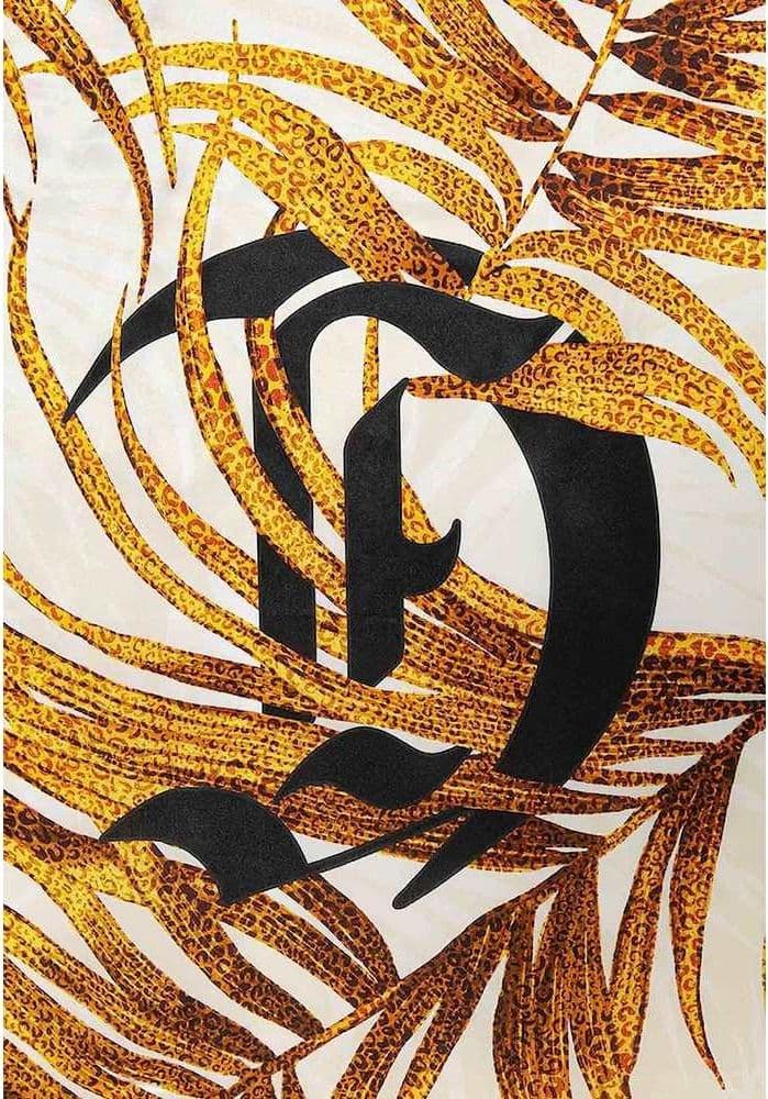 JUST CAVALLI Just cavalli Foulard JC Print Seasonal Donna Oro in Seta - 4