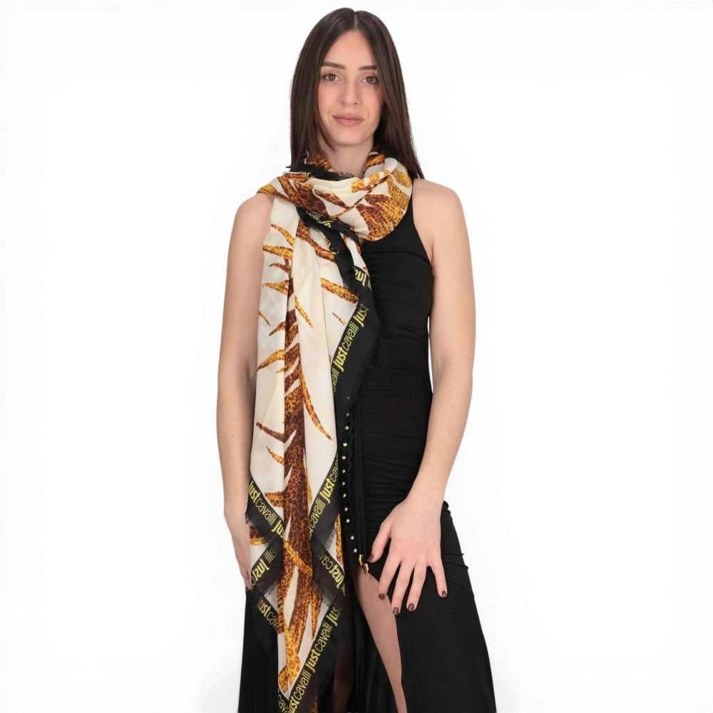 JUST CAVALLI Just cavalli Pashmina JC Print Seasonal Donna Oro in Modal - 6