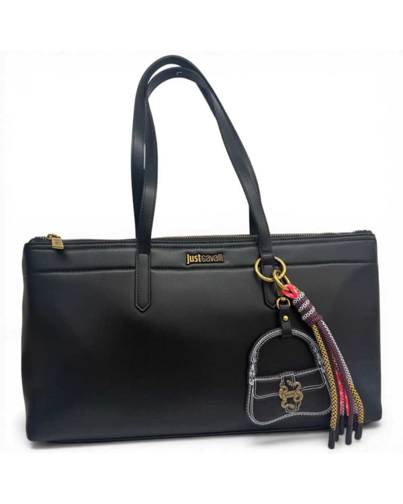 JUST CAVALLI Just cavalli Borsa shopping JC Baby Iconic Snakes Donna Nero in Similpelle - 7