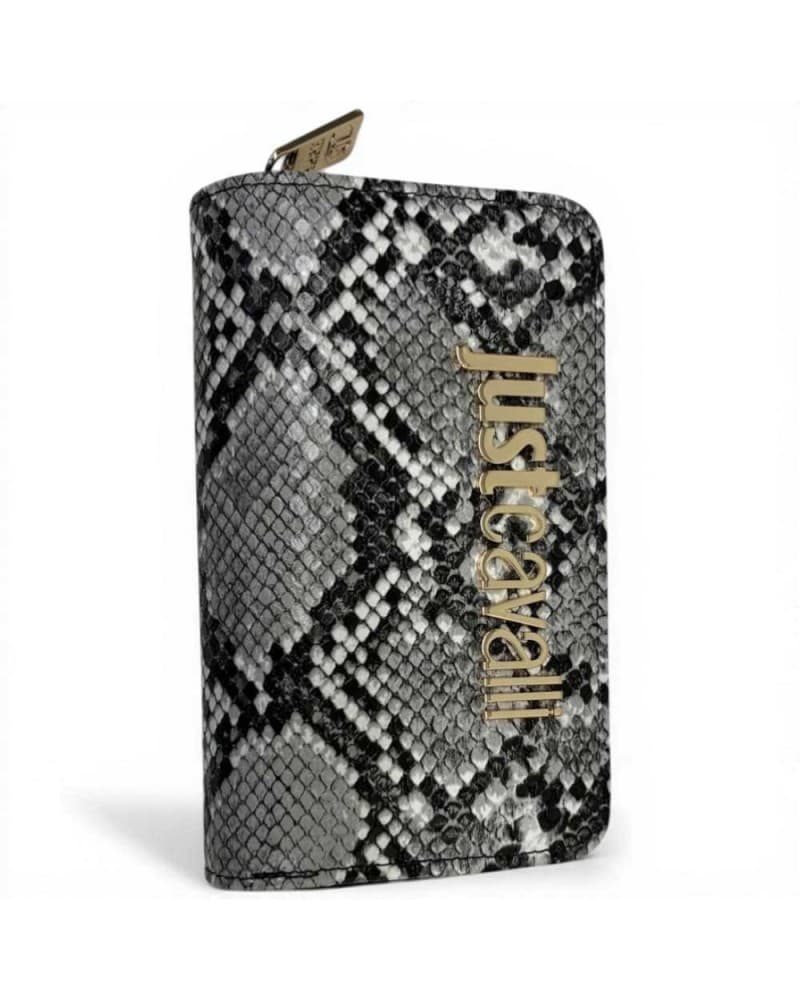JUST CAVALLI Just cavalli Portafoglio Bamboo Donna Bianco/Nero in Similpelle Pitonata - 7