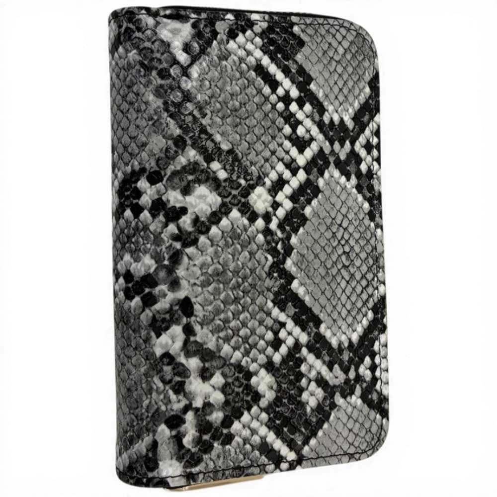 JUST CAVALLI Just cavalli Portafoglio Bamboo Donna Bianco/Nero in Similpelle Pitonata - 4