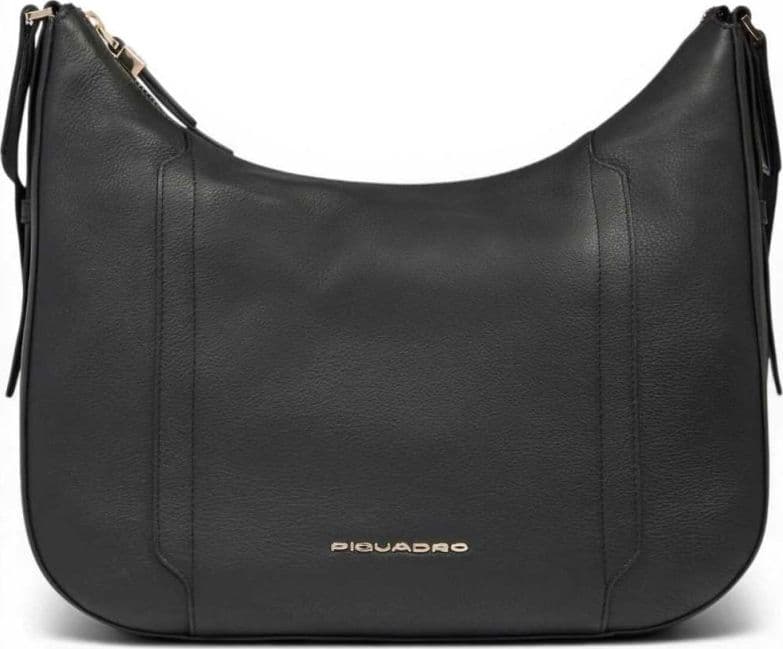 PIQUADRO Piquadro Borsa a tracolla W92 Donna Nero in Pelle con Porta iPad mini – BLACK