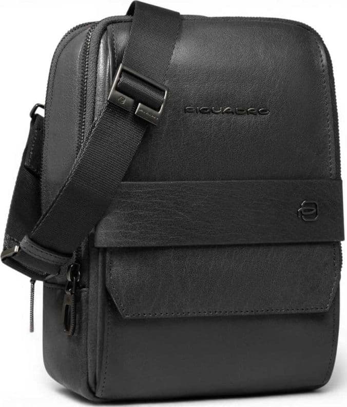 PIQUADRO Piquadro Borsello S141 Uomo Nero in Pelle con Porta iPad mini - 3