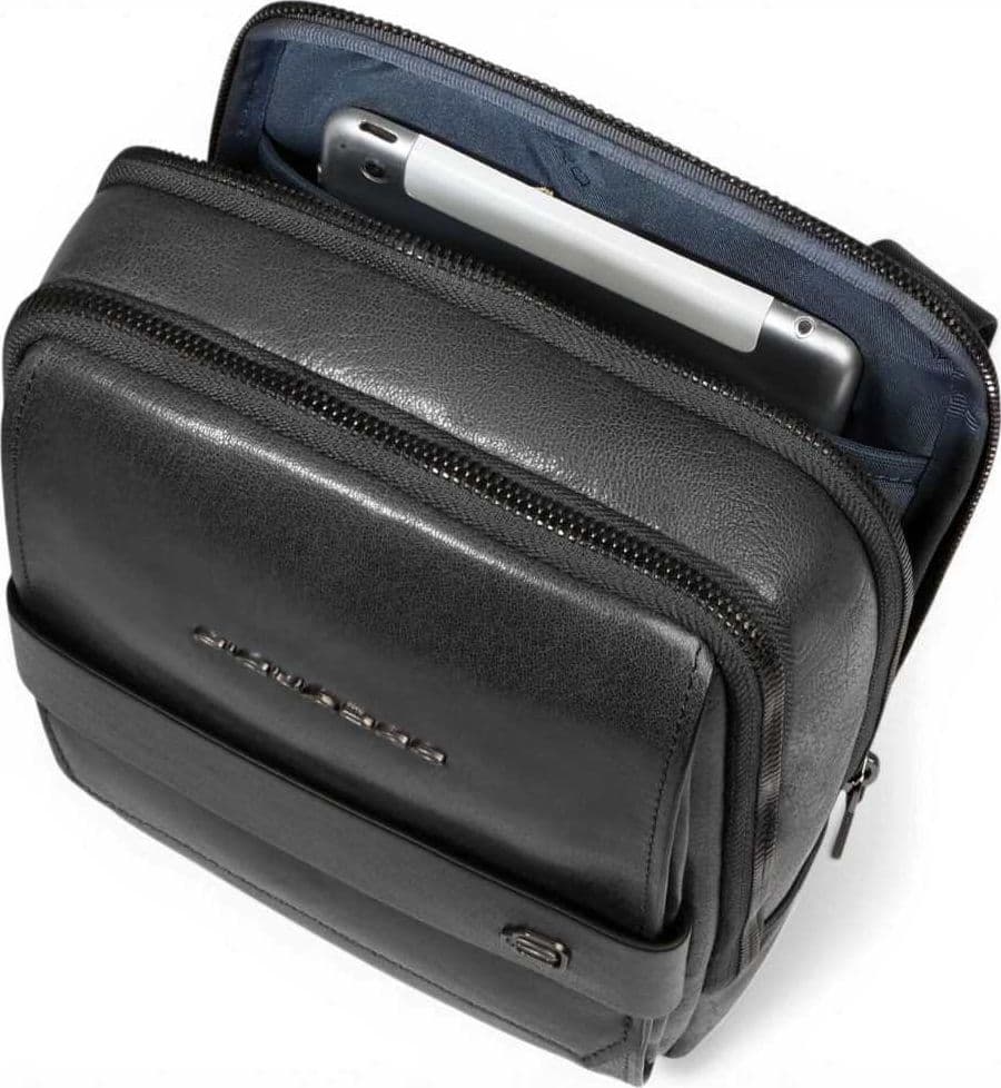 PIQUADRO Piquadro Borsello S141 Uomo Nero in Pelle con Porta iPad mini - 8