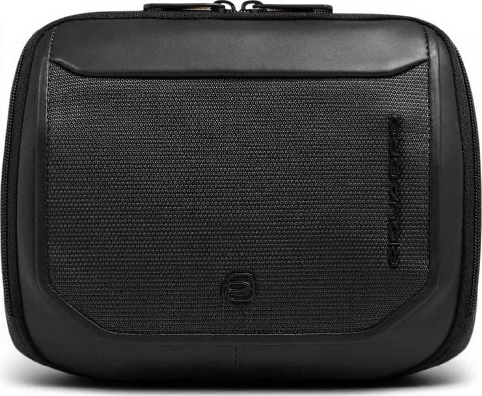 PIQUADRO Piquadro Borsello S143 Unisex Nero in Pelle e Tessuto Orizzontale - 2