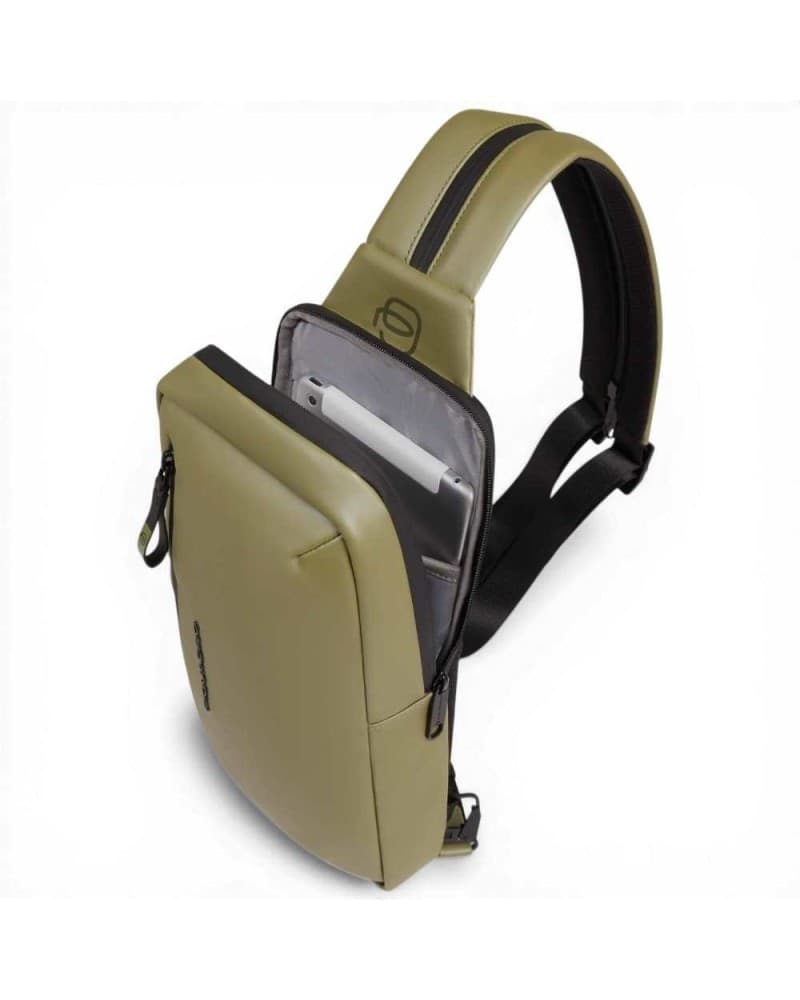 PIQUADRO Piquadro Monospalla C2OW Unisex Verde Water-Resistant con Porta iPad mini - 7