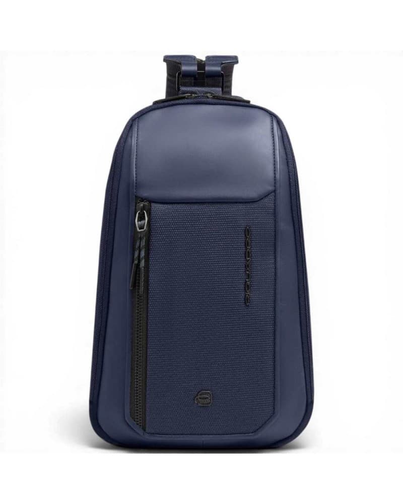 PIQUADRO Piquadro Monospalla S143 Unisex Blu in Pelle e Tessuto con Porta iPad mini - 9